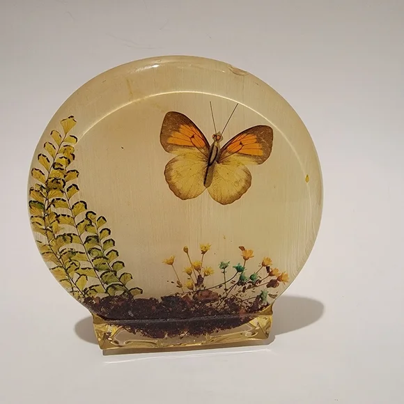 New Designs Inc. MCM Vintage Lucite Butterfly Napkin Or Letter Holder USA - Picture 3 of 13